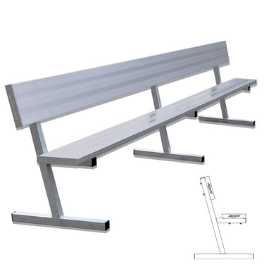 Player Bench with Seat Back - 15 ft. - Portable